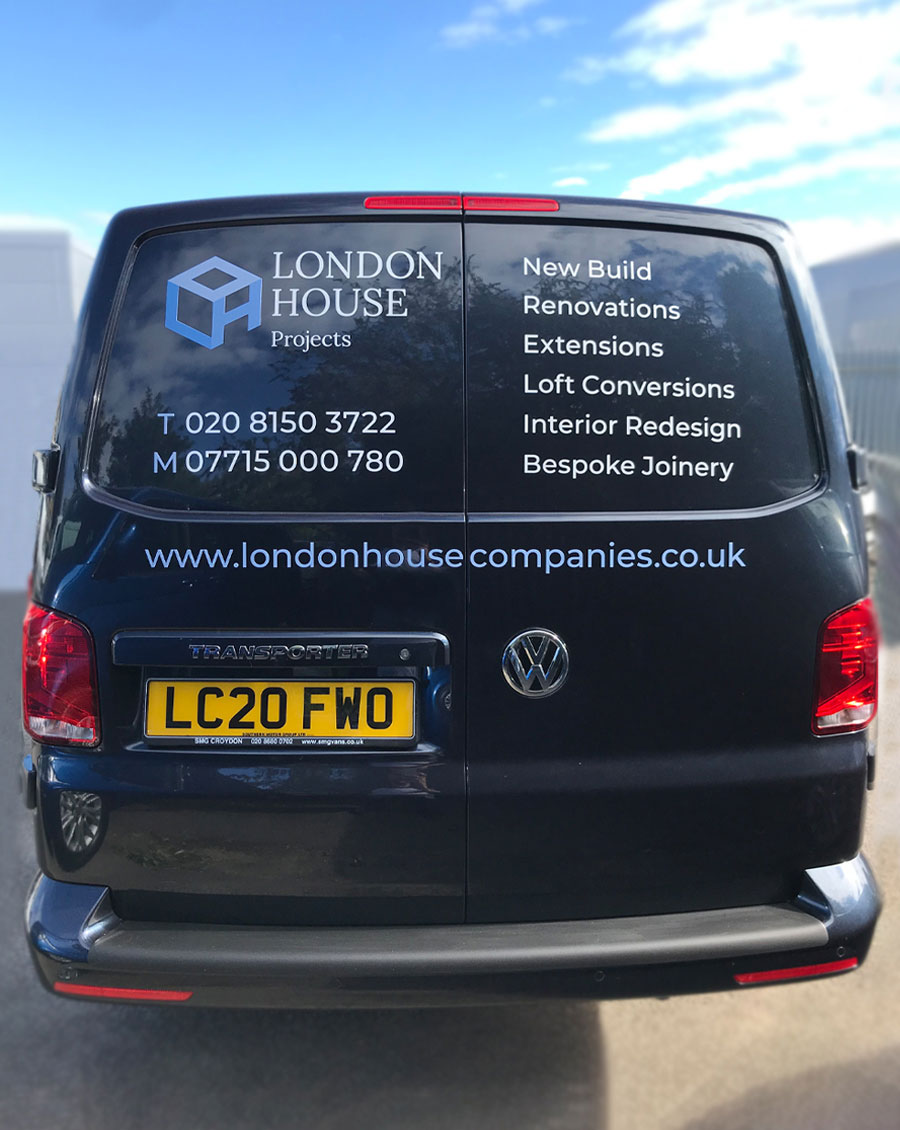 London House Companies van rear view